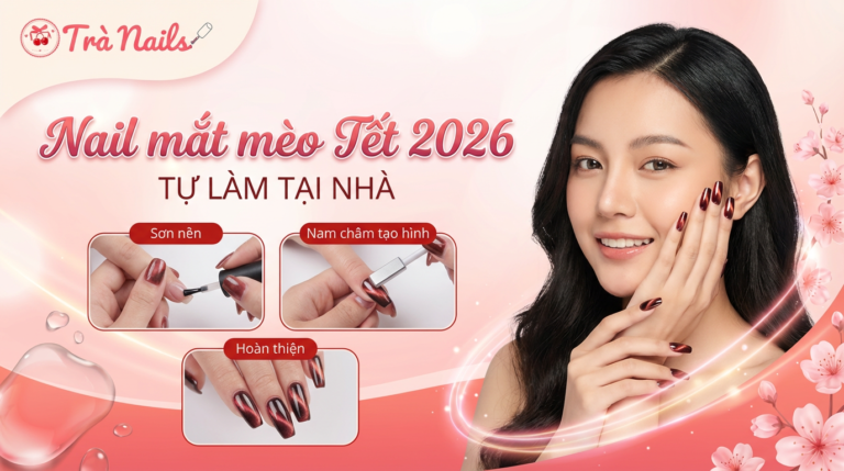Hướng Dẫn Tự Làm Móng Mắt Mèo Sang Trọng Tại Nhà Đón Tết 2026 - Trà Nails
