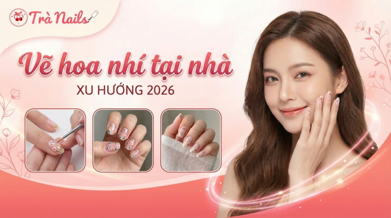 Bí Quyết Tự Vẽ Móng Tay Họa Tiết Hoa Nhí Đón Xuân Tươi Tắn Tại Nhà 2026 - Trà Nails